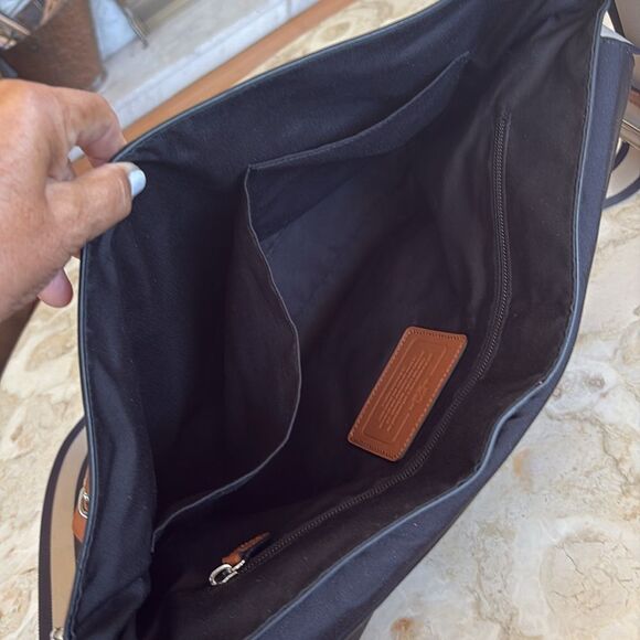 Coach Charles Leather Messenger Briefcase Laptop Bag Unisex - Picture 13 of 15